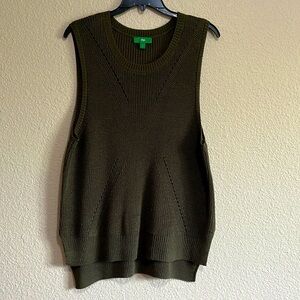 Dip - Size L - Knit Forest Green Sweater Vest